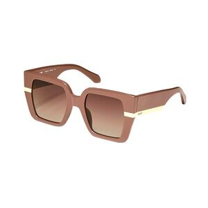 Quay Notorious Brown Gradient Square Sunglasses New In Case